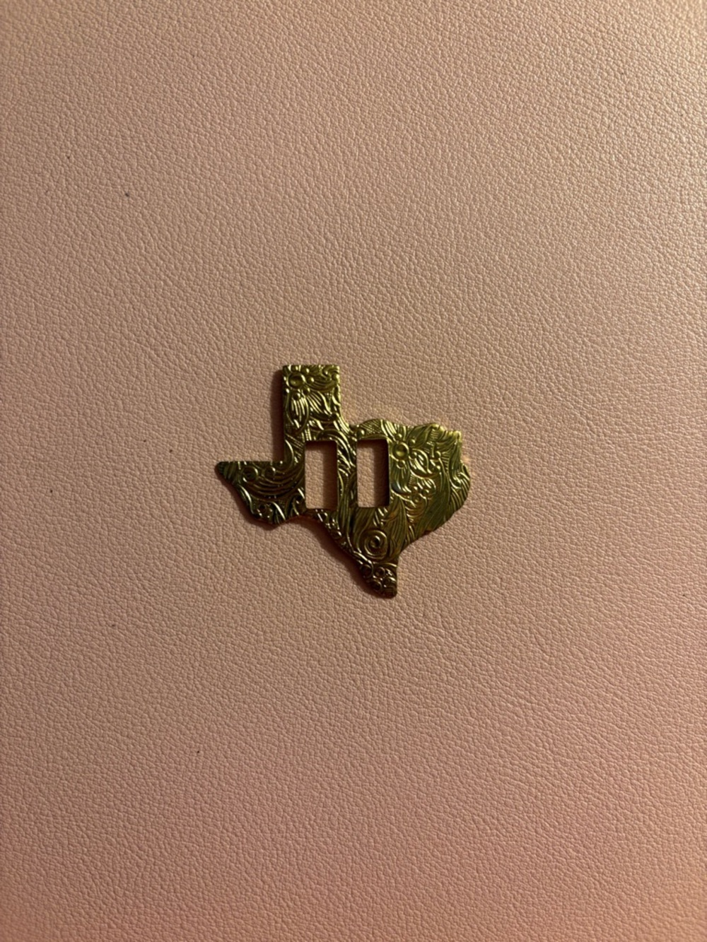 Embossed Gold Texas State Accent
